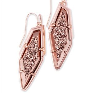 Kendra Scott Rose Gold Drusy Earrings